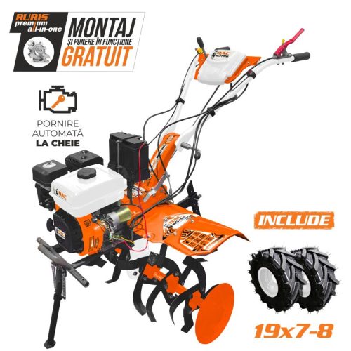 Motosapatoare DAC185 PRO + roti cauciuc 19x7-8 8.5 CP