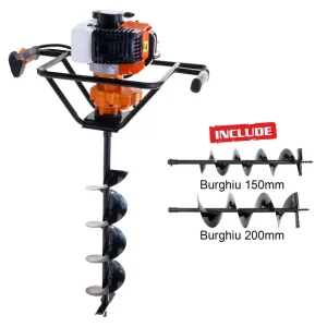 Motoburghiu RURIS TT12 - 2,3 CP, burghie 150/200 mm