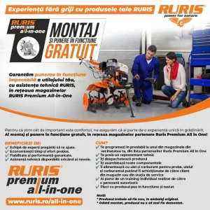 Motosapă DAC 185 PRO - 8,5 CP, lățime 93 cm + roți de cauciuc 19x7-8