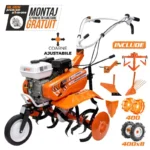Motosapă DAC 7000K ACC3 - 7 CP, lățime 83 cm + roți cauciuc 4.00-8 + rariță