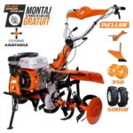 Motosapă RURIS 753K - 7,5 CP, lățime 101 cm + roți cauciuc 5.00-8 + plug